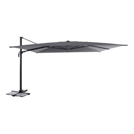 Parasol décentré Melhia 3x4 m inversé oléfine anthracite/graphite Hespéride - Le Dépôt Bailleul