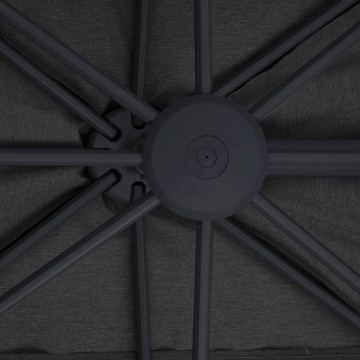 Parasol décentré Melhia 3x4 m inversé oléfine anthracite/graphite Hespéride - Le Dépôt Bailleul