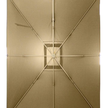 Parasol décentré Melhia 3x4 m inversé oléfine lin/argile Hespéride - Le Dépôt Bailleul