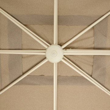 Parasol décentré Melhia 3x4 m inversé oléfine lin/argile Hespéride - Le Dépôt Bailleul