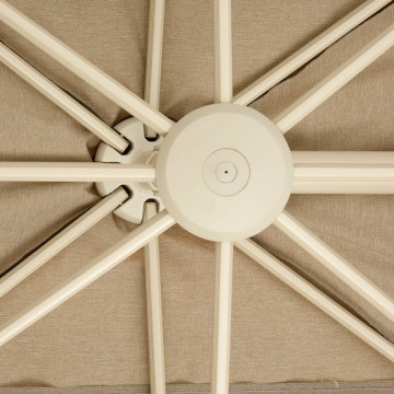 Parasol décentré Melhia 3x4 m inversé oléfine lin/argile Hespéride - Le Dépôt Bailleul