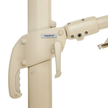 Parasol décentré Melhia 3x4 m inversé oléfine lin/argile Hespéride - Le Dépôt Bailleul