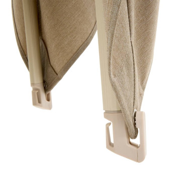 Parasol décentré Melhia 3x4 m inversé oléfine lin/argile Hespéride - Le Dépôt Bailleul