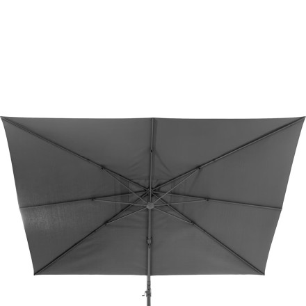 Parasol décentré Melhia 3x3 m oléfine anthracite Hespéride - Le Dépôt Bailleul