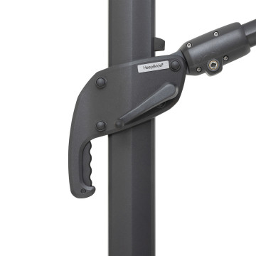 Parasol décentré Melhia 3x3 m oléfine anthracite Hespéride - Le Dépôt Bailleul