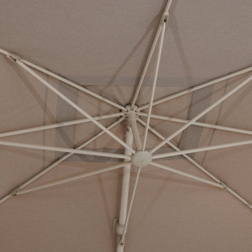 Parasol décentré Melhia 4x3 m oléfine argile/lin Hespéride - Le Dépôt Bailleul