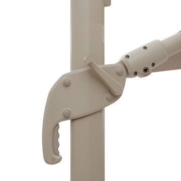 Parasol décentré Melhia 4x3 m oléfine argile/lin Hespéride - Le Dépôt Bailleul