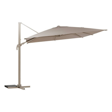Parasol décentré Melhia 4x3 m oléfine argile/lin Hespéride - Le Dépôt Bailleul