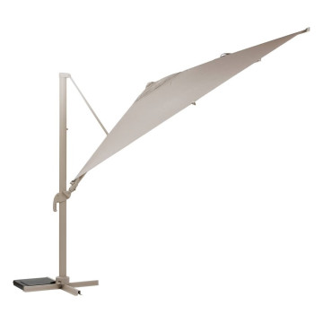 Parasol décentré Melhia 4x3 m oléfine argile/lin Hespéride - Le Dépôt Bailleul