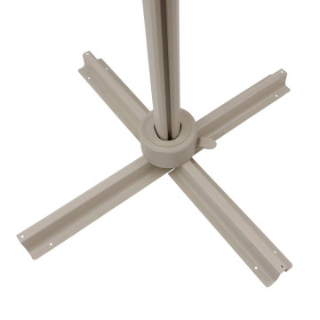 Parasol décentré Melhia 4x3 m oléfine argile/lin Hespéride - Le Dépôt Bailleul