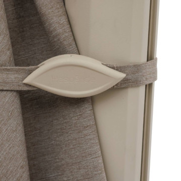 Parasol décentré Melhia 4x3 m oléfine argile/lin Hespéride - Le Dépôt Bailleul