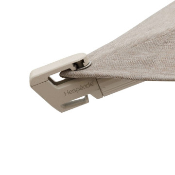 Parasol décentré Melhia 4x3 m oléfine argile/lin Hespéride - Le Dépôt Bailleul