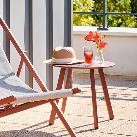 Table basse Saona D 50 cm acajou Hespéride - Le Dépôt Bailleul