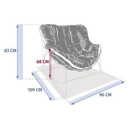 Fauteuil à bascule extérieur Paopao beige/argile Hespéride - Le Dépôt Bailleul