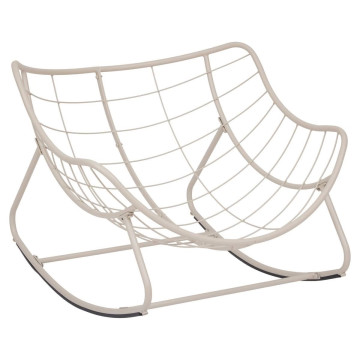 Fauteuil à bascule extérieur Paopao beige/argile Hespéride - Le Dépôt Bailleul