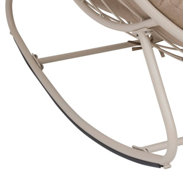 Fauteuil à bascule extérieur Paopao beige/argile Hespéride - Le Dépôt Bailleul