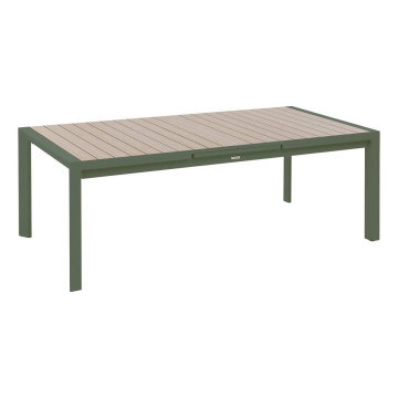 Table extensible 10p Evasion effet bois lin / laurier Hespéride - Le Dépôt Bailleul