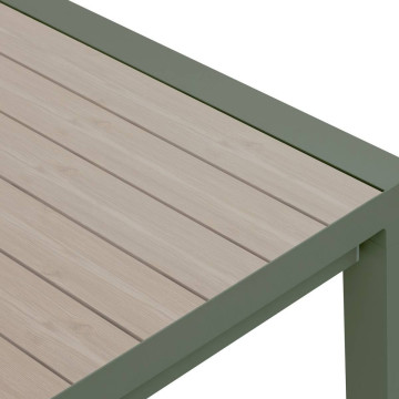 Table extensible 10p Evasion effet bois lin / laurier Hespéride - Le Dépôt Bailleul