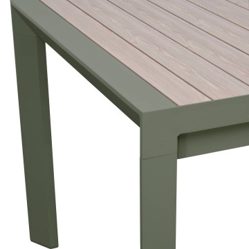 Table extensible 10p Evasion effet bois lin / laurier Hespéride - Le Dépôt Bailleul
