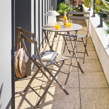 Table ronde pliante Greensboro 2p café Hespéride - Le Dépôt Bailleul