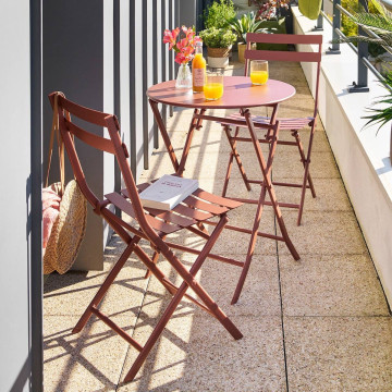 Table ronde pliante Greensboro 2p acajou Hespéride - Le Dépôt Bailleul