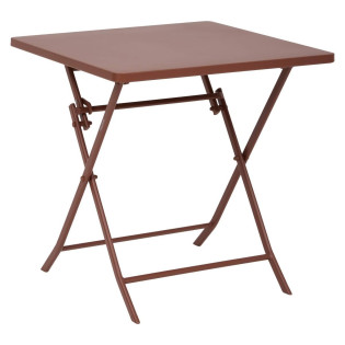 Table carrée pliante Greensboro 2p acajou Hespéride - Le Dépôt Bailleul