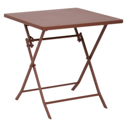 Table carrée pliante Greensboro 2p acajou Hespéride - Le Dépôt Bailleul