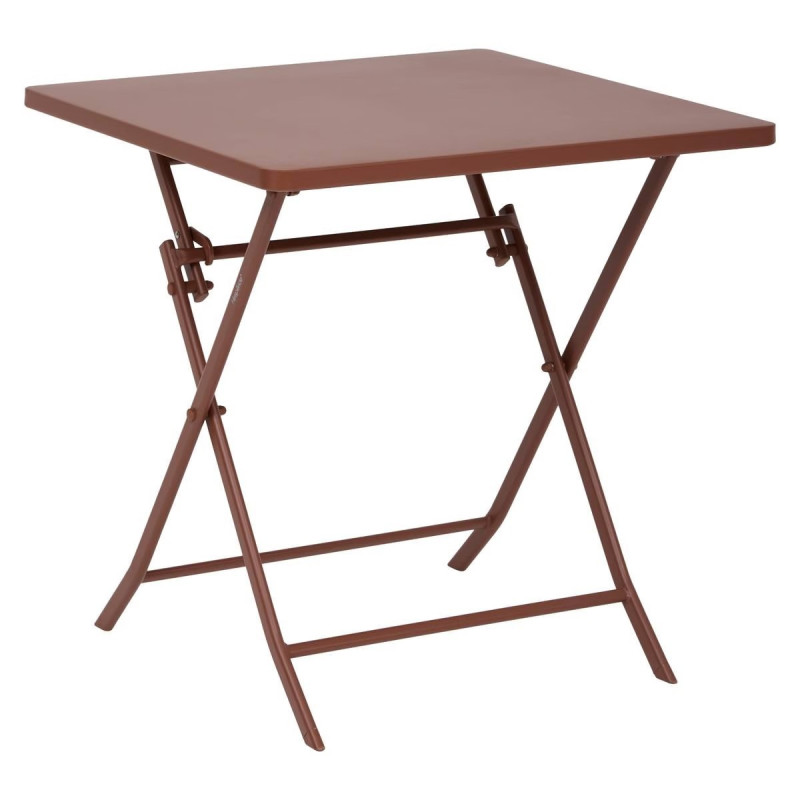 Table carrée pliante Greensboro 2p acajou Hespéride - Le Dépôt Bailleul