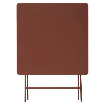 Table carrée pliante Greensboro 2p acajou Hespéride - Le Dépôt Bailleul