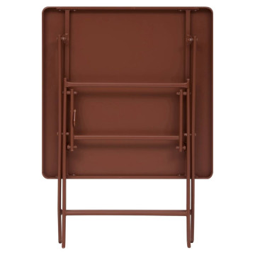 Table carrée pliante Greensboro 2p acajou Hespéride - Le Dépôt Bailleul