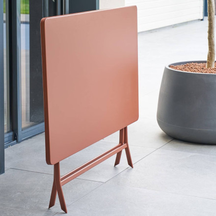 Table rectangulaire pliante Greensboro 4p acajou Hespéride - Le Dépôt Bailleul