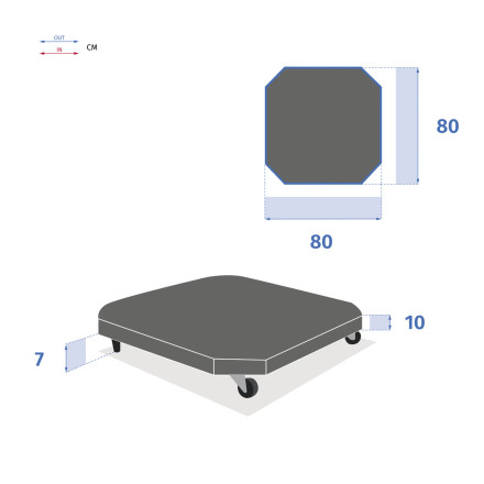 Dalle 90 kg pour parasol décentré Hespéride - Le Dépôt Bailleul