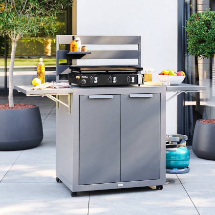 Chariot à roulettes extérieur Oxyana graphite Hespéride - Le Dépôt Bailleul