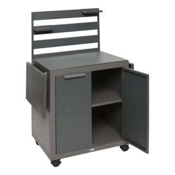 Chariot à roulettes extérieur Oxyana graphite Hespéride - Le Dépôt Bailleul