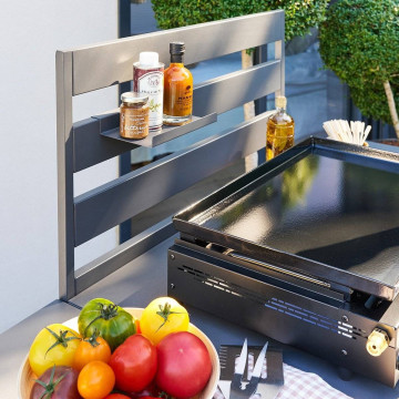 Chariot à roulettes extérieur Oxyana graphite Hespéride - Le Dépôt Bailleul