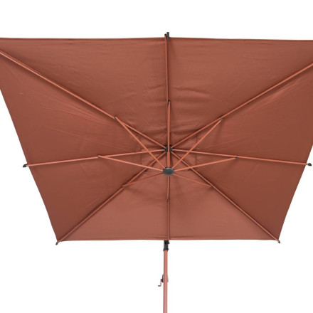 Parasol décentré carré Manoa acajou Hespéride - Le Dépôt Bailleul