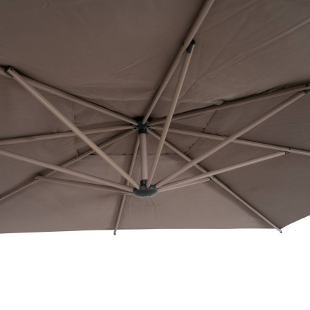Parasol décentré carré Manoa café Hespéride - Le Dépôt Bailleul