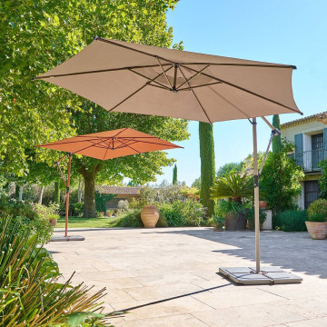 Parasol décentré rond Manoa café Hespéride - Le Dépôt Bailleul