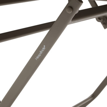 Table extérieure pliante 4 places Azua verre effet bois truffe café Hespéride - Le Dépôt Bailleul