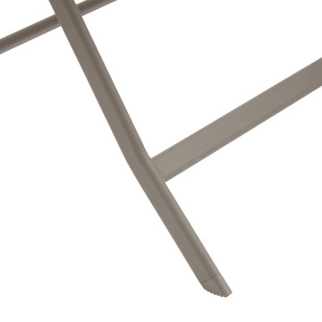 Table extérieure pliante 4 places Azua verre effet bois truffe café Hespéride - Le Dépôt Bailleul