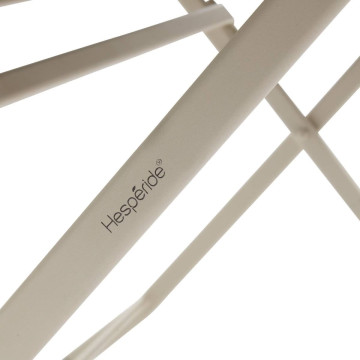 Table extérieure pliante 6 places Azua verre effet bois épeautre argile Hespéride - Le Dépôt Bailleul