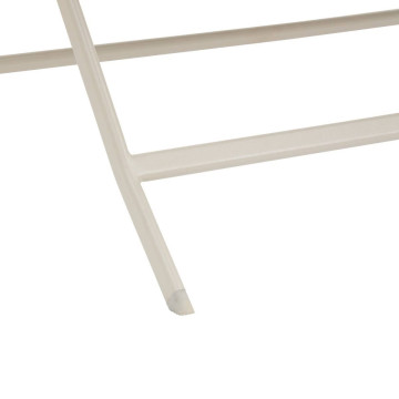 Table extérieure pliante 6 places Azua verre effet bois épeautre argile Hespéride - Le Dépôt Bailleul