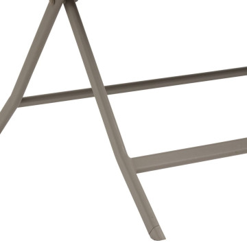 Table extérieure pliante 6 places Azua verre effet bois truffe café Hespéride - Le Dépôt Bailleul