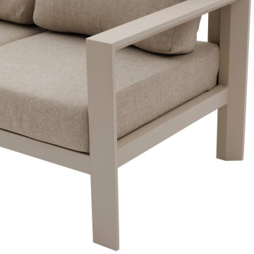 Canapé 2 places Evasion aluminium argile Hespéride - Le Dépôt Bailleul