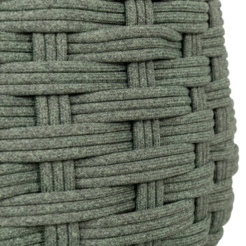 Pouf extérieur maille tressée Obbae vert laurier Hespéride - Le Dépôt Bailleul