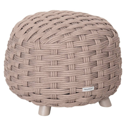 Pouf extérieur maille tressée Obbae café Hespéride - Le Dépôt Bailleul