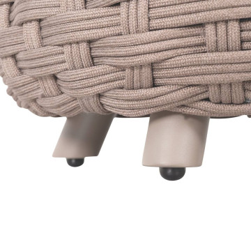 Pouf extérieur maille tressée Obbae café Hespéride - Le Dépôt Bailleul