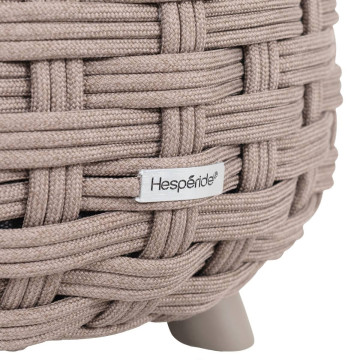 Pouf extérieur maille tressée Obbae café Hespéride - Le Dépôt Bailleul