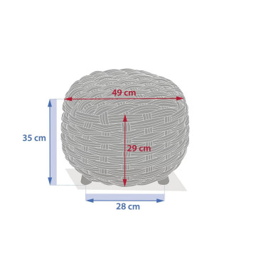Pouf extérieur maille tressée Obbae café Hespéride - Le Dépôt Bailleul