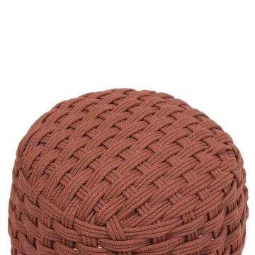 Pouf extérieur maille tressée Obbae acajou Hespéride - Le Dépôt Bailleul